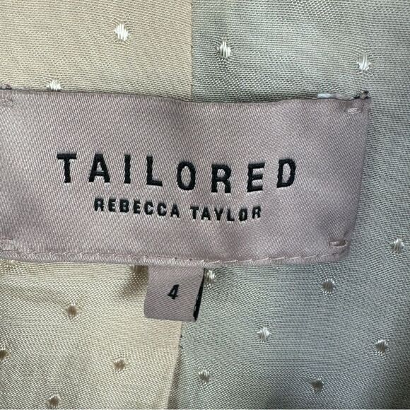 Tailored Rebecca Taylor Color Block Double Breasted Blazer Jacket Grey Black 4 - Picture 10 of 13